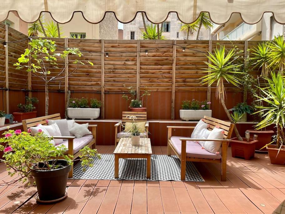 Appartamento Large Magnificent Terrace Nizza Esterno foto